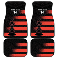 Custom New Caledonia Football Car Mats Allez Les Cagous Polynesian Pattern LT14 - Polynesian Pride