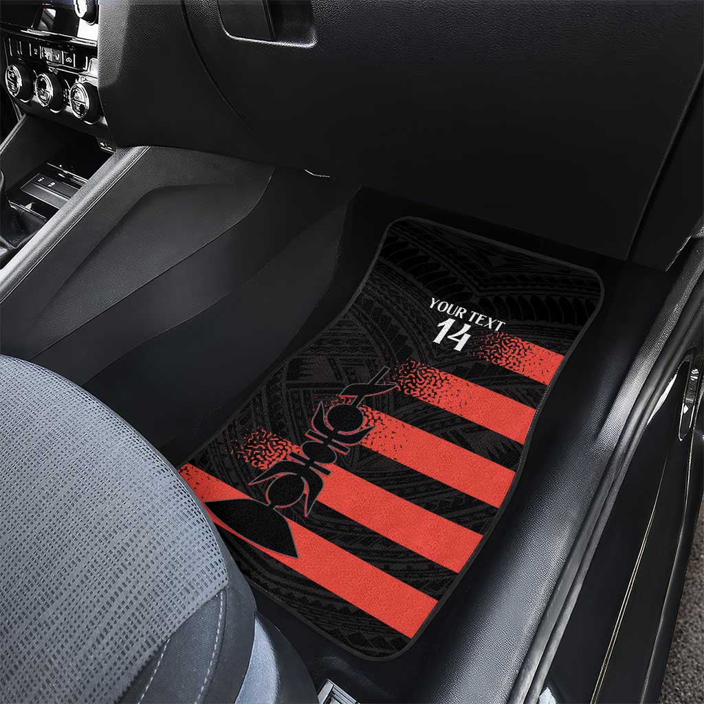 Custom New Caledonia Football Car Mats Allez Les Cagous Polynesian Pattern LT14 - Polynesian Pride