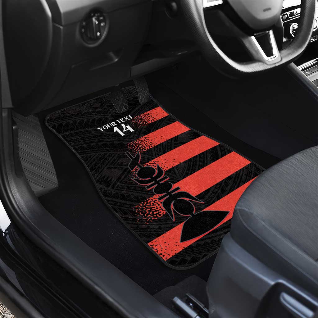 Custom New Caledonia Football Car Mats Allez Les Cagous Polynesian Pattern LT14 - Polynesian Pride