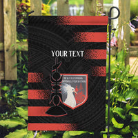 Custom New Caledonia Football Garden Flag Allez Les Cagous Polynesian Pattern LT14 Garden Flag Black - Polynesian Pride