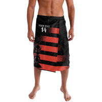 Custom New Caledonia Football Lavalava Allez Les Cagous Polynesian Pattern LT14 Black - Polynesian Pride