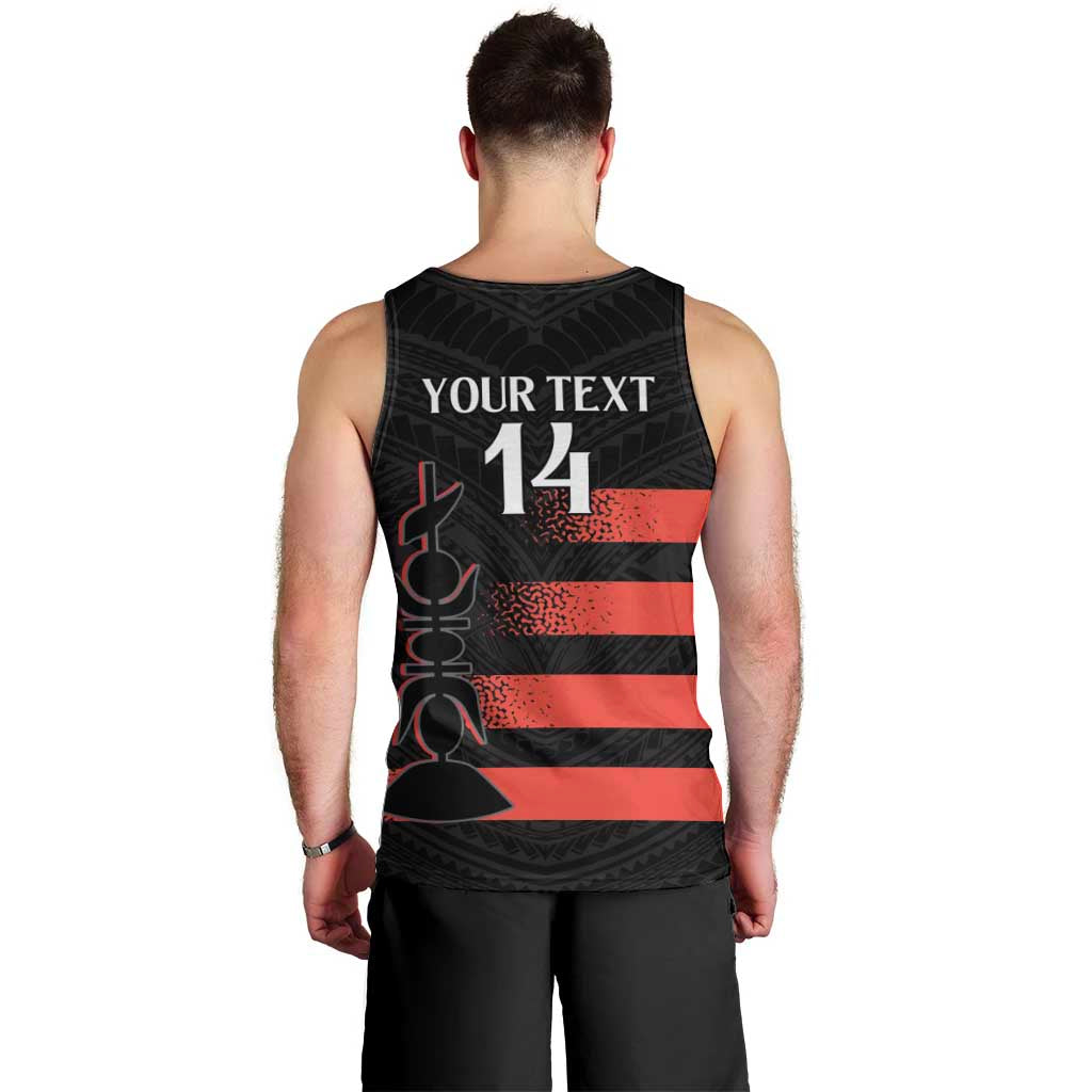Custom New Caledonia Football Men Tank Top Allez Les Cagous Polynesian Pattern LT14 - Polynesian Pride