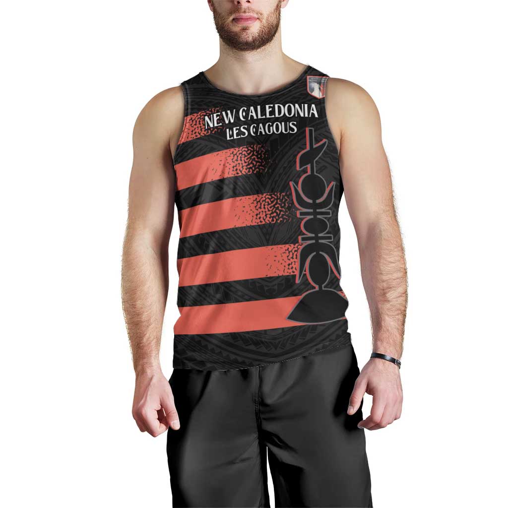 Custom New Caledonia Football Men Tank Top Allez Les Cagous Polynesian Pattern LT14 - Polynesian Pride