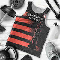 Custom New Caledonia Football Men Tank Top Allez Les Cagous Polynesian Pattern LT14 - Polynesian Pride