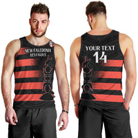 Custom New Caledonia Football Men Tank Top Allez Les Cagous Polynesian Pattern LT14 - Polynesian Pride
