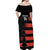 Custom New Caledonia Football Off Shoulder Maxi Dress Allez Les Cagous Polynesian Pattern