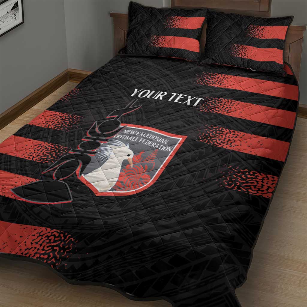 Custom New Caledonia Football Quilt Bed Set Allez Les Cagous Polynesian Pattern LT14 - Polynesian Pride