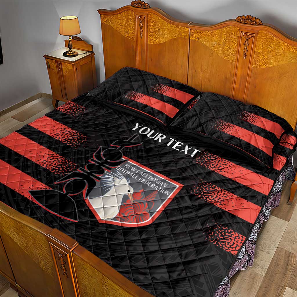 Custom New Caledonia Football Quilt Bed Set Allez Les Cagous Polynesian Pattern LT14 - Polynesian Pride
