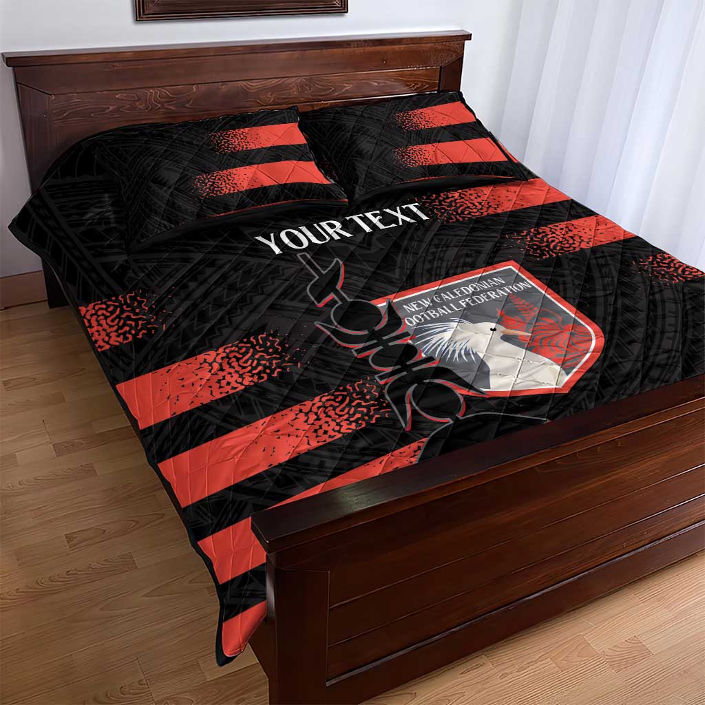 Custom New Caledonia Football Quilt Bed Set Allez Les Cagous Polynesian Pattern LT14 - Polynesian Pride