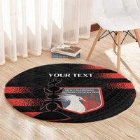 Custom New Caledonia Football Round Carpet Allez Les Cagous Polynesian Pattern LT14 - Polynesian Pride