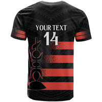 Custom New Caledonia Football T Shirt Allez Les Cagous Polynesian Pattern LT14 - Polynesian Pride