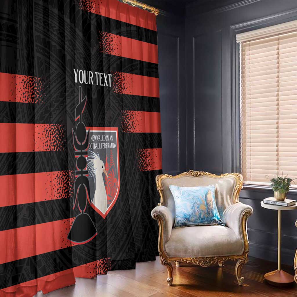 Custom New Caledonia Football Window Curtain Allez Les Cagous Polynesian Pattern LT14 - Polynesian Pride