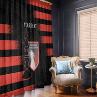 Custom New Caledonia Football Window Curtain Allez Les Cagous Polynesian Pattern LT14 - Polynesian Pride