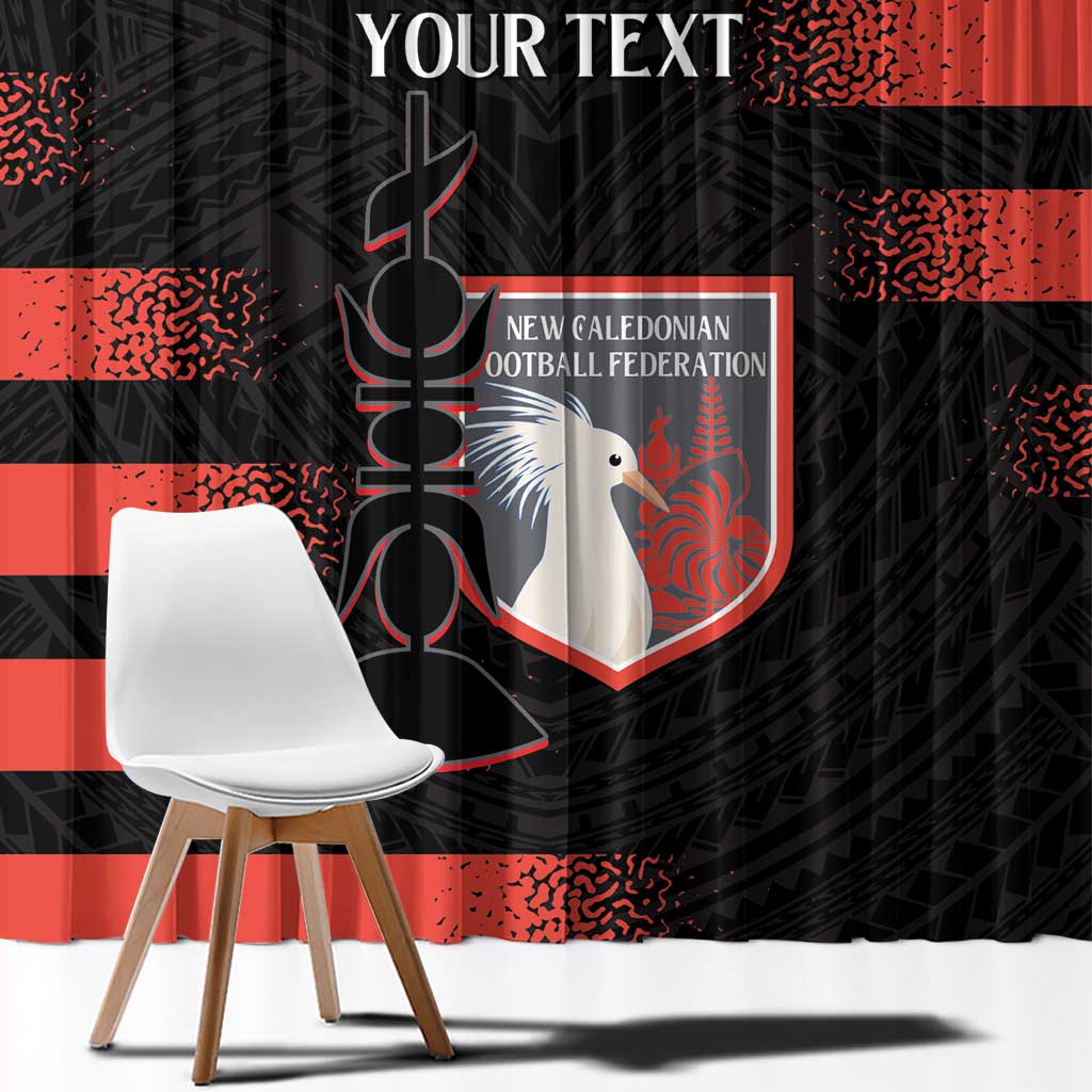 Custom New Caledonia Football Window Curtain Allez Les Cagous Polynesian Pattern LT14 - Polynesian Pride