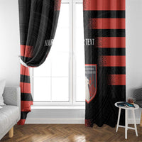 Custom New Caledonia Football Window Curtain Allez Les Cagous Polynesian Pattern LT14 - Polynesian Pride