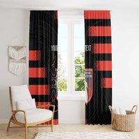 Custom New Caledonia Football Window Curtain Allez Les Cagous Polynesian Pattern LT14 - Polynesian Pride
