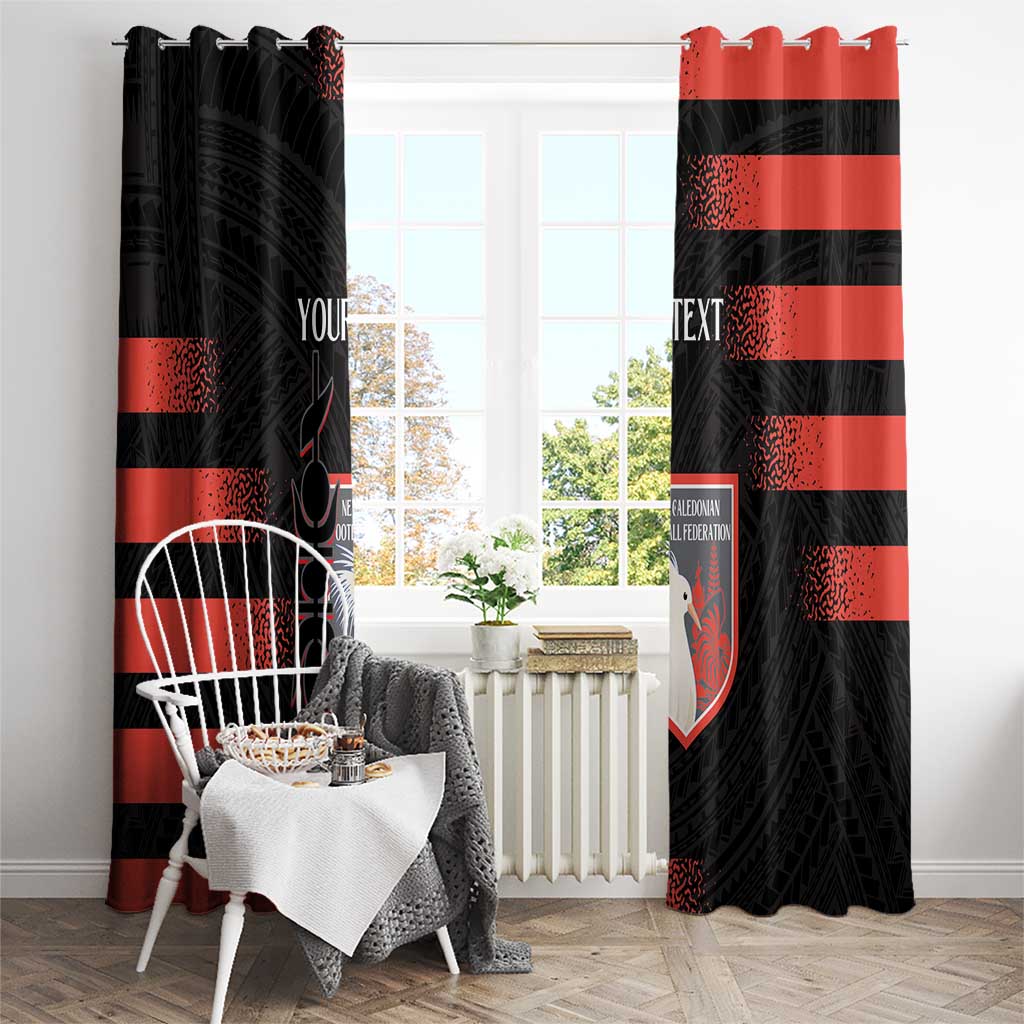 Custom New Caledonia Football Window Curtain Allez Les Cagous Polynesian Pattern LT14 - Polynesian Pride