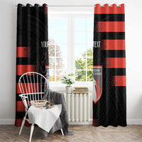 Custom New Caledonia Football Window Curtain Allez Les Cagous Polynesian Pattern LT14 - Polynesian Pride