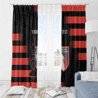 Custom New Caledonia Football Window Curtain Allez Les Cagous Polynesian Pattern LT14 - Polynesian Pride