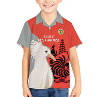 Custom Nouvelle-Caledonie Football Kid Hawaiian Shirt Allez Les Cagous Simple Style LT14 Kid Red - Polynesian Pride