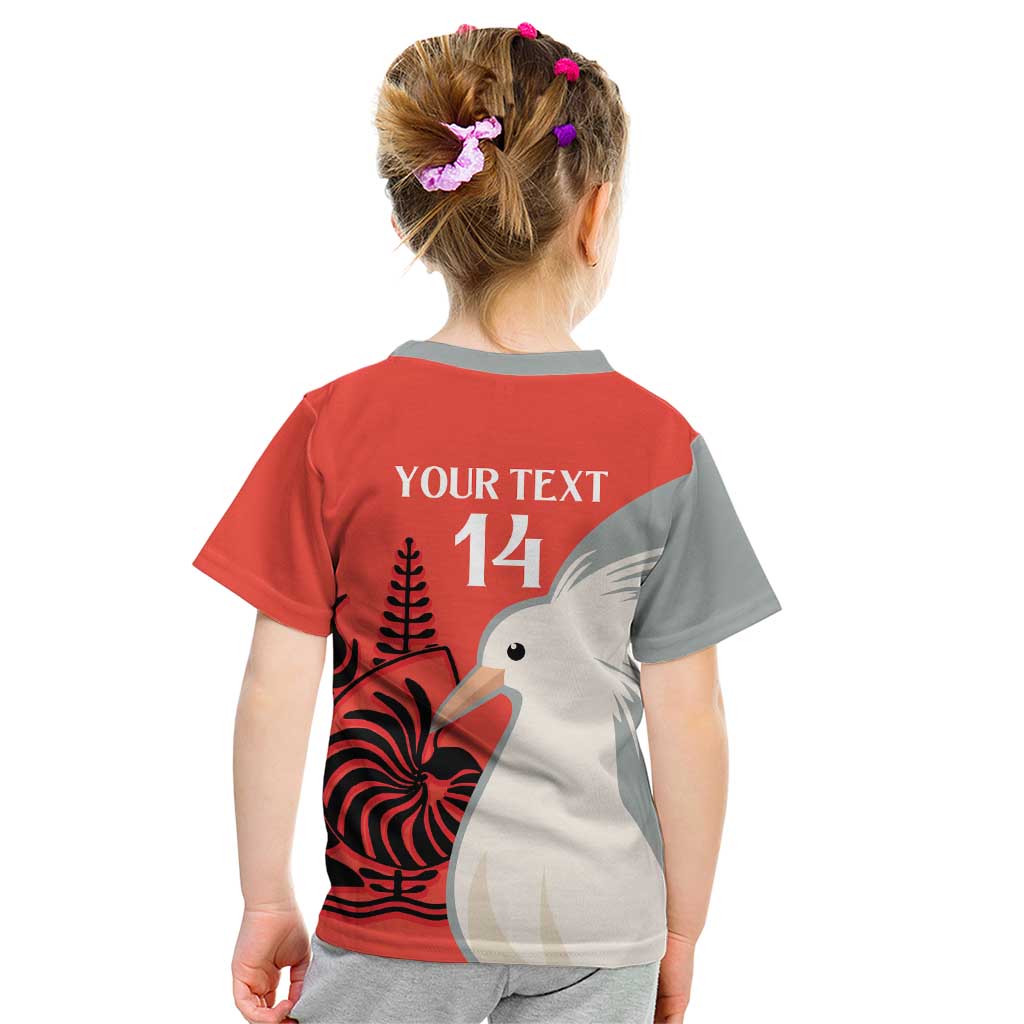 Custom Nouvelle-Caledonie Football Kid T Shirt Allez Les Cagous Simple Style LT14 - Polynesian Pride