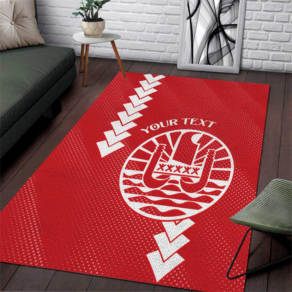 Custom Tahiti Football Area Rug Go Toa Aito