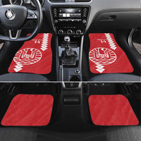 Custom Tahiti Football Car Mats Go Toa Aito LT14 Set 4pcs Red - Polynesian Pride