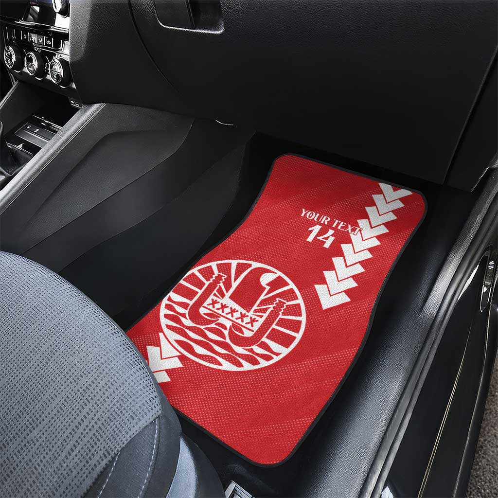 Custom Tahiti Football Car Mats Go Toa Aito LT14 - Polynesian Pride