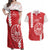 Custom Tahiti Football Couples Matching Off Shoulder Maxi Dress and Hawaiian Shirt Go Toa Aito