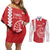 Custom Tahiti Football Couples Matching Off Shoulder Short Dress and Long Sleeve Button Shirt Go Toa Aito