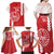 Custom Tahiti Football Family Matching Off Shoulder Maxi Dress and Hawaiian Shirt Go Toa Aito