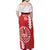 Custom Tahiti Football Family Matching Off Shoulder Maxi Dress and Hawaiian Shirt Go Toa Aito