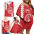 Custom Tahiti Football Family Matching Off Shoulder Short Dress and Hawaiian Shirt Go Toa Aito