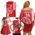 Custom Tahiti Football Family Matching Off Shoulder Short Dress and Hawaiian Shirt Go Toa Aito