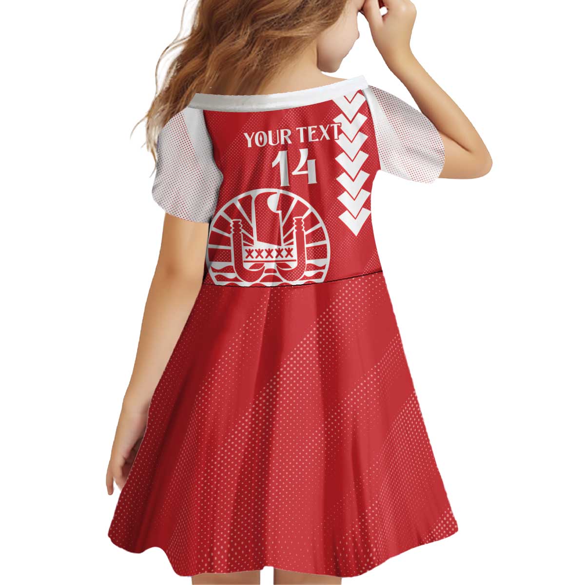 Custom Tahiti Football Kid Short Sleeve Dress Go Toa Aito