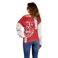 Custom Tahiti Football Off Shoulder Sweater Go Toa Aito LT14 - Polynesian Pride