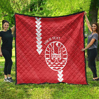 Custom Tahiti Football Quilt Go Toa Aito LT14 - Polynesian Pride