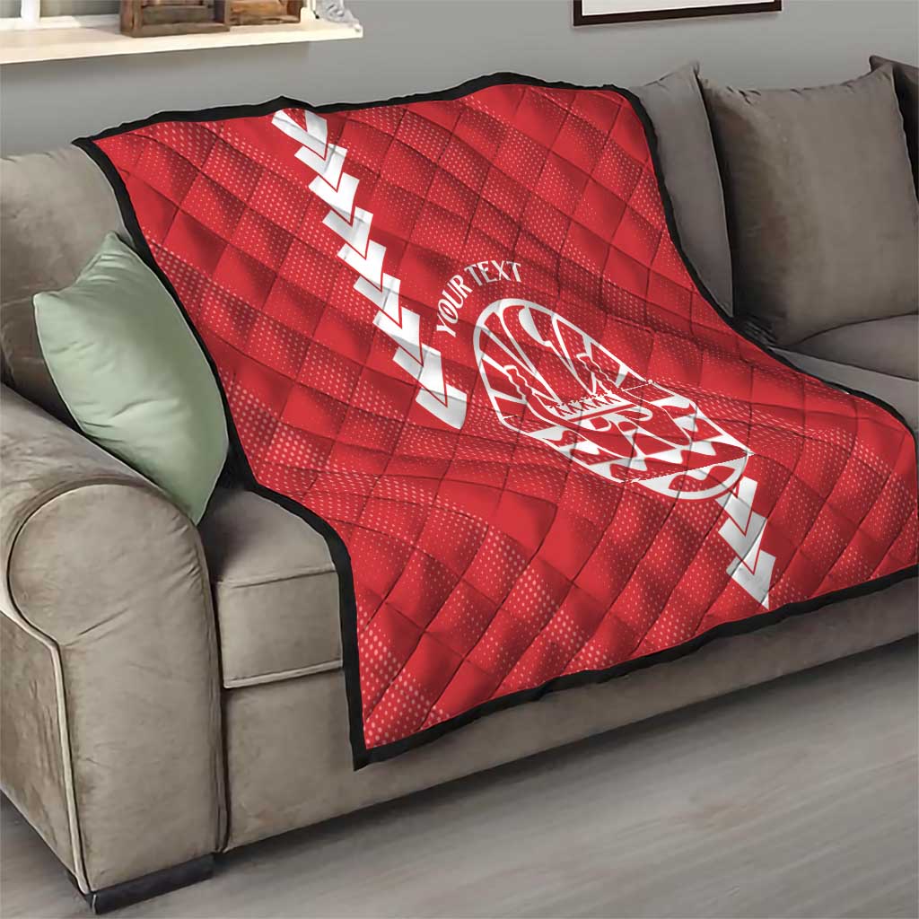 Custom Tahiti Football Quilt Go Toa Aito LT14 - Polynesian Pride