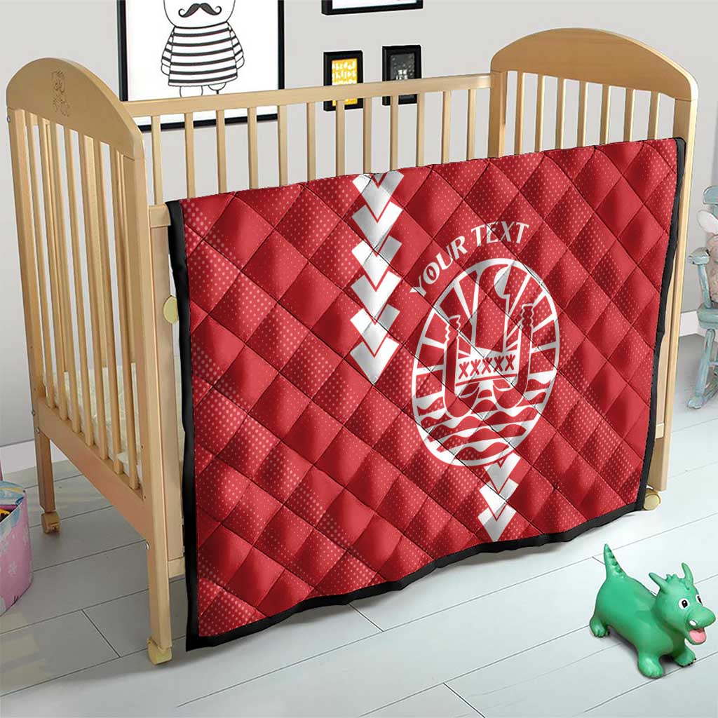 Custom Tahiti Football Quilt Go Toa Aito LT14 - Polynesian Pride