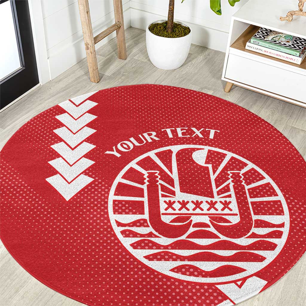 Custom Tahiti Football Round Carpet Go Toa Aito