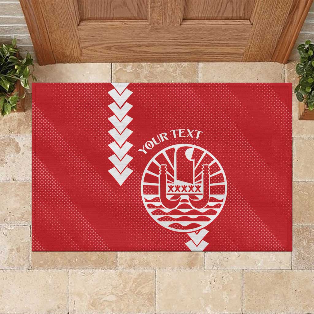 Custom Tahiti Football Rubber Doormat Go Toa Aito