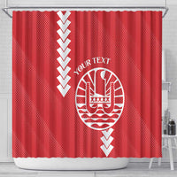 Custom Tahiti Football Shower Curtain Go Toa Aito LT14 - Polynesian Pride