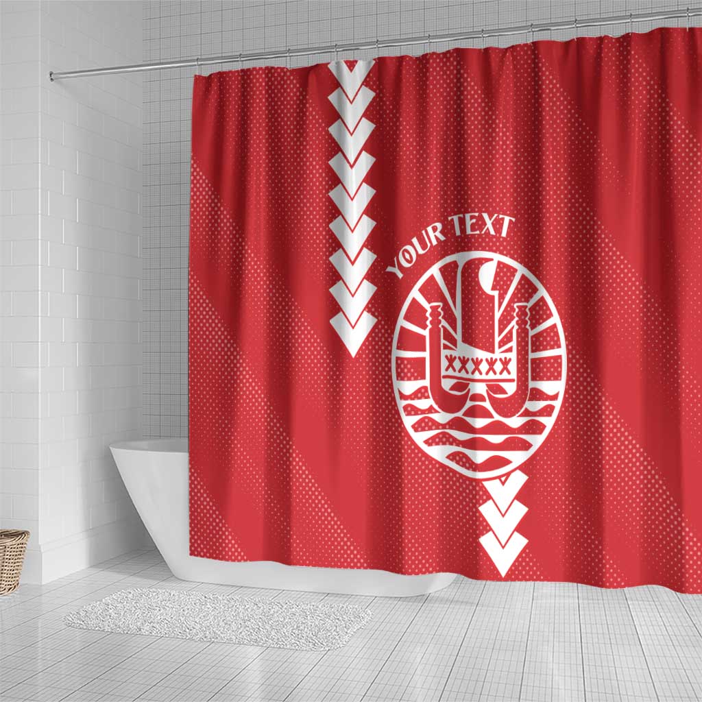 Custom Tahiti Football Shower Curtain Go Toa Aito LT14 - Polynesian Pride