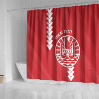 Custom Tahiti Football Shower Curtain Go Toa Aito LT14 - Polynesian Pride