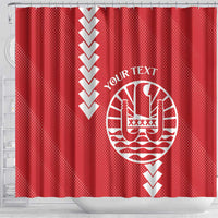 Custom Tahiti Football Shower Curtain Go Toa Aito LT14 - Polynesian Pride