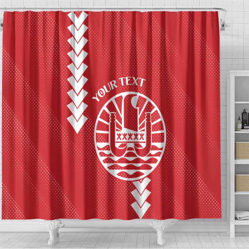 Custom Tahiti Football Shower Curtain Go Toa Aito LT14 - Polynesian Pride