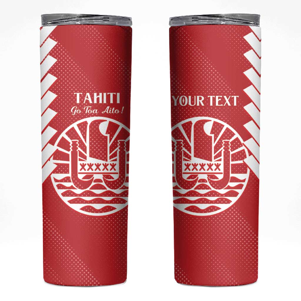 Custom Tahiti Football Skinny Tumbler Go Toa Aito