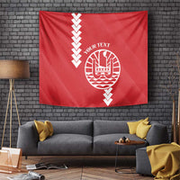 Custom Tahiti Football Tapestry Go Toa Aito LT14 Red - Polynesian Pride