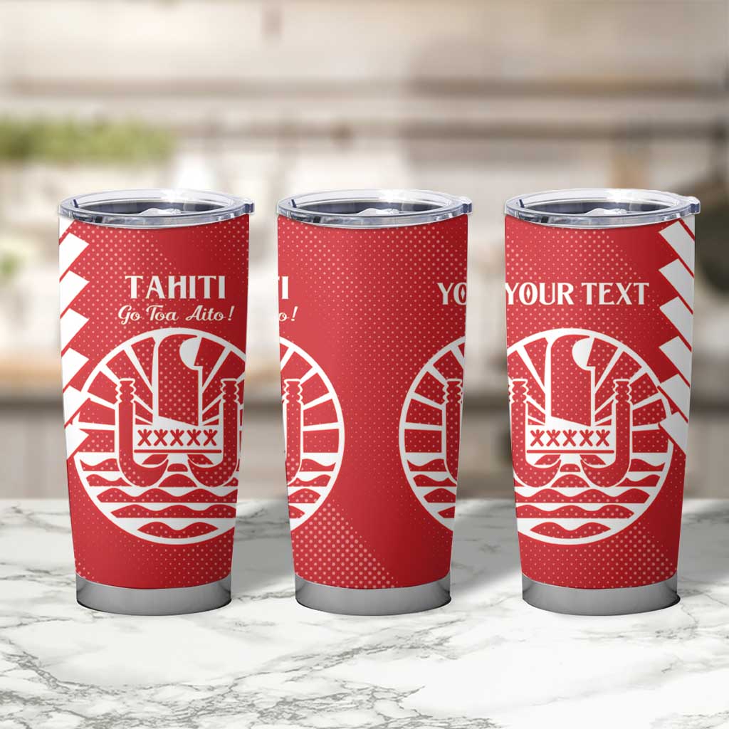 Custom Tahiti Football Tumbler Cup Go Toa Aito LT14 - Polynesian Pride