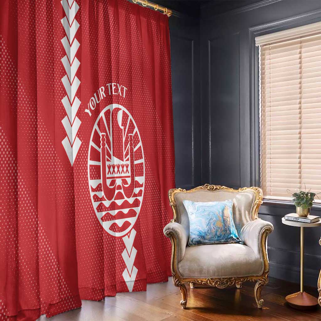 Custom Tahiti Football Window Curtain Go Toa Aito LT14 - Polynesian Pride